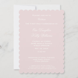 Invitación Primera cruz de la comunión sagrada con palo y cor