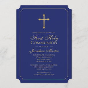 Invitación Primera Cruz de Oro de la Comunidad con Azul de la