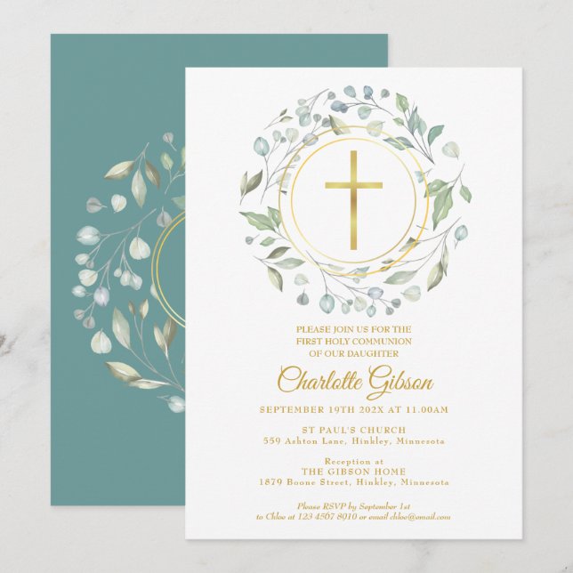 Invitación Primera Cruz de Oro de la Generación Verde de la S (Anverso / Reverso)