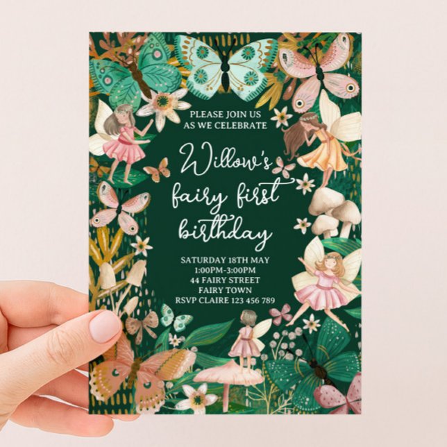 Invitación Primera Cumpleaños de Hada 1º (Subido por el creador)