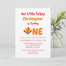 Invitación Primera Cumpleaños de la Pequeña Turquía