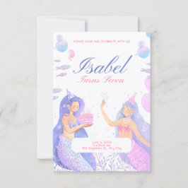 Invitación Primera Cumpleaños de la Sirenita