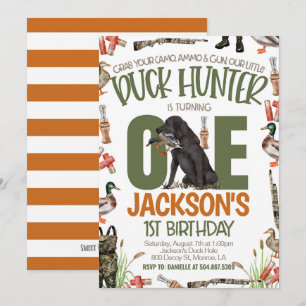 Invitación Primera Cumpleaños del Cazador de Patos