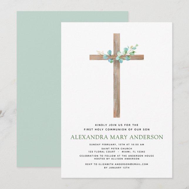 Invitación Primera ecología de la comunidad sagrada Sage Euca (Anverso / Reverso)