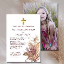 Invitación Primera elegancia de la Santa Comunión Foto Pampas