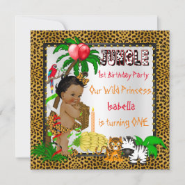 Invitación Primera etnia salvaje de leopardo de la selva de c