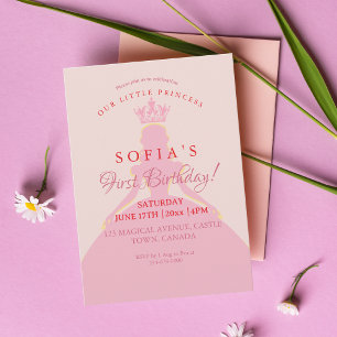 Invitación Primera fecha de nacimiento de la corona de la ves
