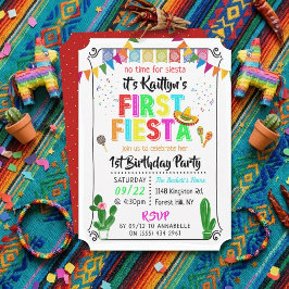 Invitación Primera Fiesta Colorida Fiesta Mexicana de Cumplea