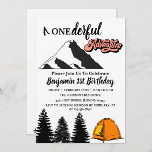 Invitación Primera fiesta de cumpleaños de Adventure