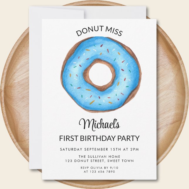 Invitación Primera fiesta de cumpleaños de Donut Boy (Subido por el creador)