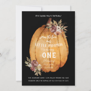 Invitación Primera fiesta de cumpleaños de la Calabaza de la