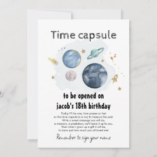 Invitación Primera fiesta de cumpleaños de la cápsula de tiem