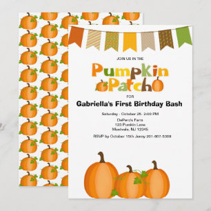 Invitación Primera fiesta de cumpleaños de la cosecha de cala
