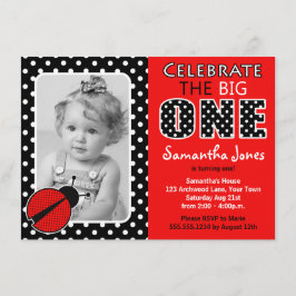 Invitación Primera fiesta de cumpleaños de Ladybug