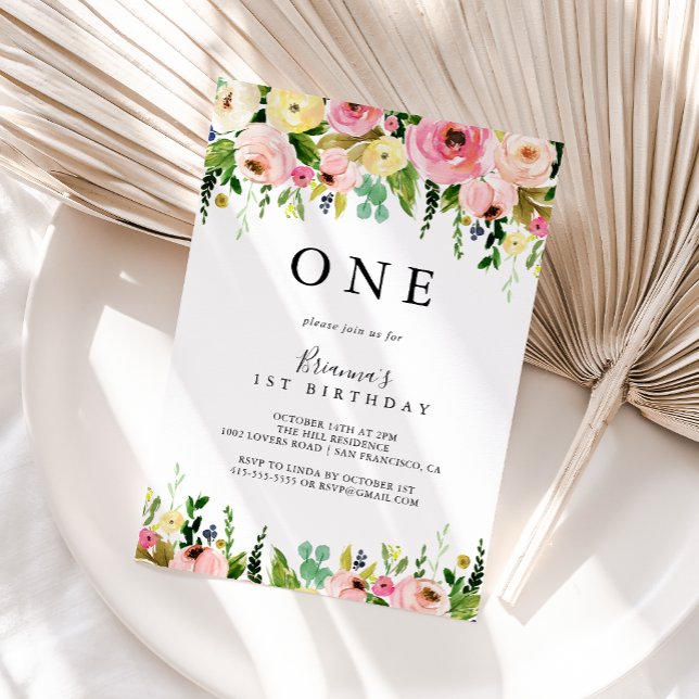 Invitación Primera fiesta de cumpleaños de oro geométrico tro (Subido por el creador)