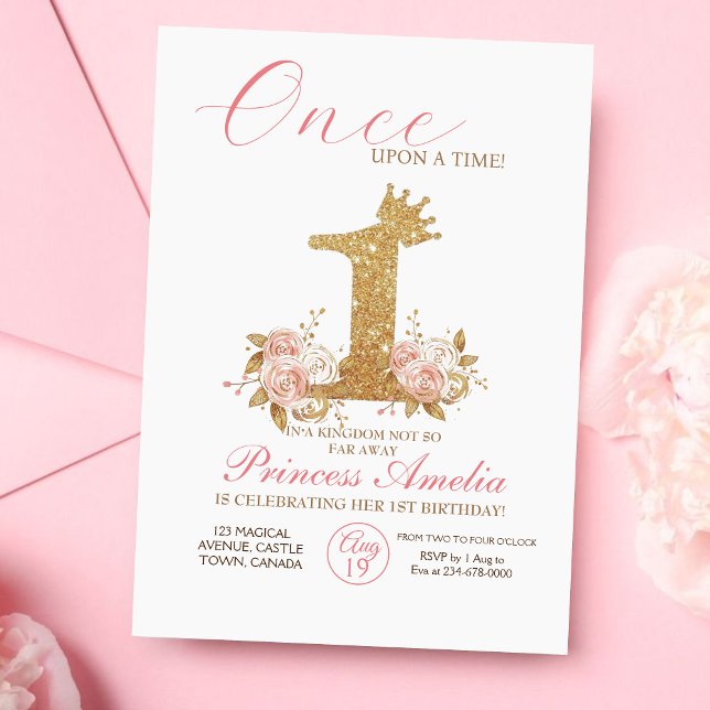 Invitación Primera fiesta de cumpleaños de Princesa de la Cor (Subido por el creador)