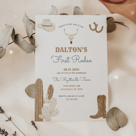 Invitación Primera fiesta de cumpleaños de Rodeo Cowboy