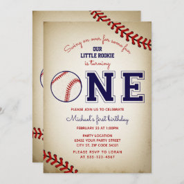 Invitación Primera fiesta de cumpleaños del béisbol