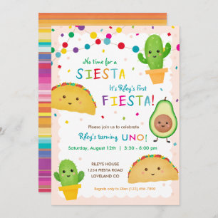 Invitación Primera fiesta de cumpleaños - no hay tiempo para