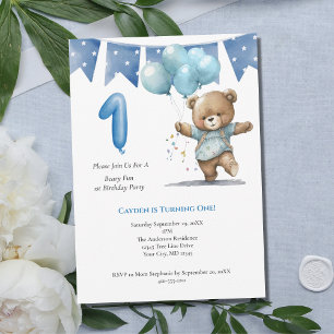 Invitación Primera fiesta de cumpleaños número 1 del bebé Niñ