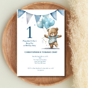 Invitación Primera fiesta de cumpleaños número 1 del bebé Niñ