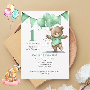 Invitación Primera fiesta de cumpleaños número 1 del bebé Niñ