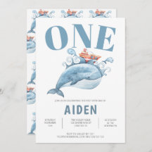 Primera fiesta de cumpleaños personalizada ballena