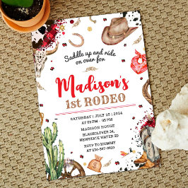 Invitación Primera Fiesta de Vaquero de Rodeo