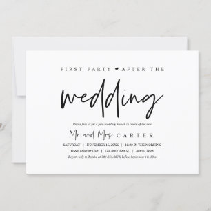 Invitación Primera fiesta después de la boda 