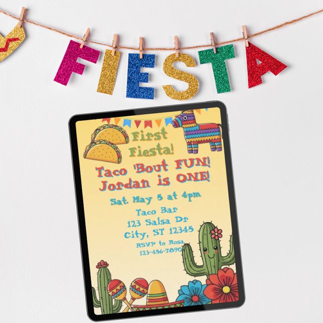 Invitación Primera Fiesta, Taco 'Bout Uno, 1er Cumpleaños (Subido por el creador)