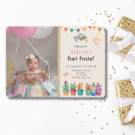 Invitación Primera foto de cumpleaños del Chica de Fiesta Cac