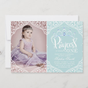 Invitación Primera foto de la princesa real de cumpleaños
