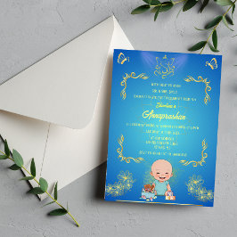 Invitación Primera imagen de bebé indio de arroz "Annaprashan