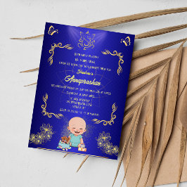 Invitación Primera imagen de bebé indio de arroz "Annaprashan