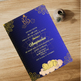 Invitación Primera imagen de bebé indio de arroz "Annaprashan