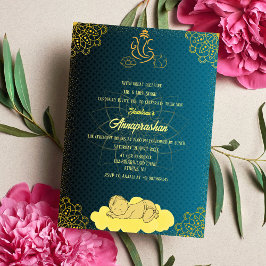 Invitación Primera imagen de bebé indio de arroz "Annaprashan