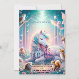 Invitación Primera invitación/Personalizable de fiesta de cum