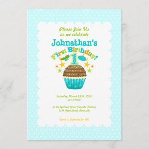 Invitación Primera magdalena del cumpleaños (muchachos)