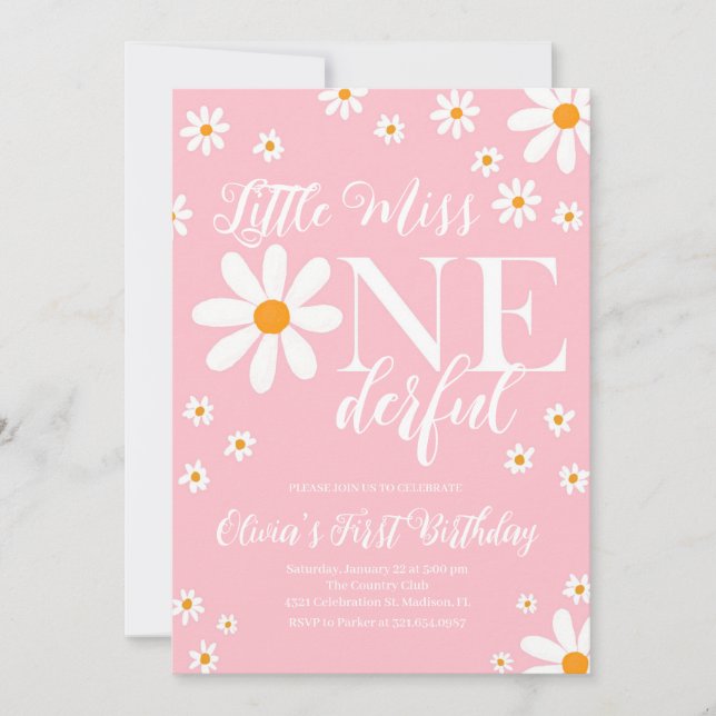 Invitación Primera Miss Maravillosa Flores (Anverso)