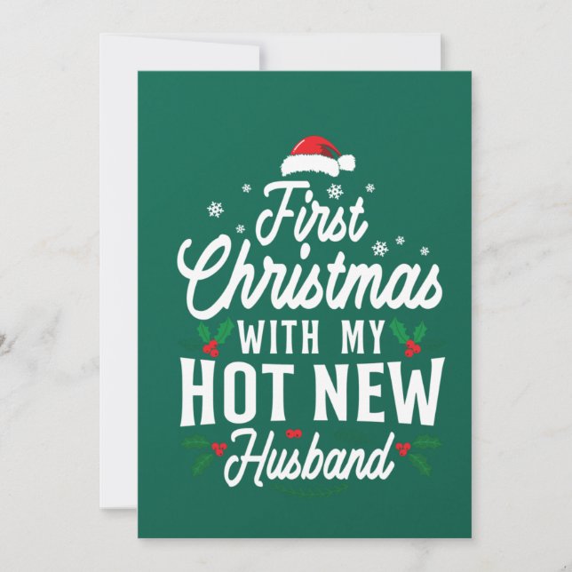 Invitación Primera Navidad Con Mi Nuevo Marido Caliente Regal (Anverso)