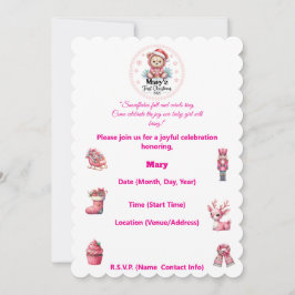Invitación Primera Navidad del bebé - K personalizado y edita