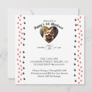 Invitación Primera Navidad del cachorro