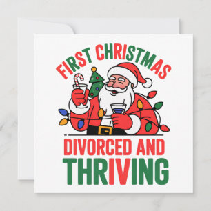 Invitación Primera Navidad Divorciada y Próspera Navidad