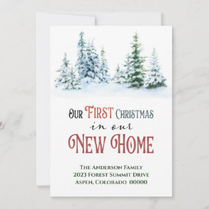 Invitación Primera Nueva Casa De Navidad Para Las Vacaciones