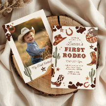 Primera rodeo cumpleaños 1 Western vaquero foto