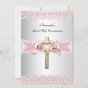 Invitación Primera Santa Comunión 1 Chicas de la Cruz del Oro