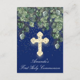 Invitación Primera Santa Comunión Babtismo Cruz Cristiana Mar