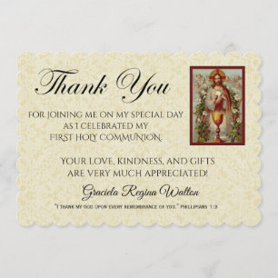 Invitación Primera Santa Comunión Católica Jesús Gracias