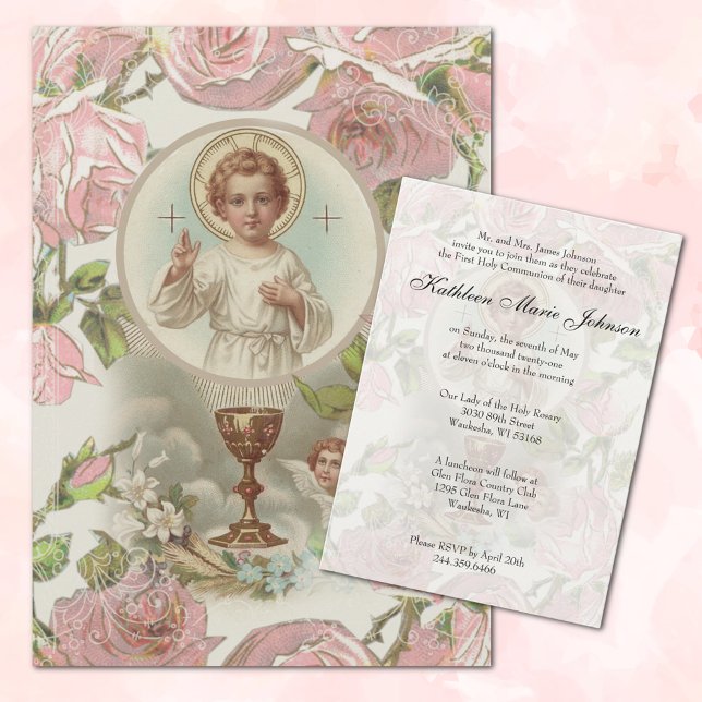 Invitación Primera Santa Comunión Católica Tradicional (Subido por el creador)