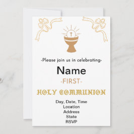 INVITACIÓN PRIMERA SANTA COMUNIÓN CLÁSICA